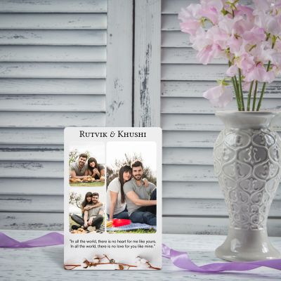 Personalized Couple Photo Frame Customized Anniversary Gift for Wife & Husband Birthday Gift For Girlfriend Tabletop Photo Frame Gift for Friend, Partner, Parents